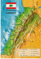 Physical Map Of Lebanon - Líbano