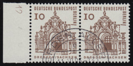242 DZ Im Waagerechten Rand-Paar Mit Druckerzeichen 12, Gestempelt - Used Stamps