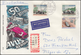 398+399+400 Avus-Rennen: Marken Aus Block 3 Schmuck-FDC ESSt BERLIN 27.8.1971  - Lettres & Documents