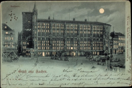 Clair De Lune Lithographie Aachen, Rathaus Bei Mondenschein - Other & Unclassified