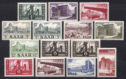 319-337 Freimarken 1952/55, 14 Werte Komplett, ** - Unused Stamps