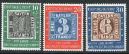 113-115 100 Jahre Briefmarken 1949, Satz Postfrisch ** - Unused Stamps