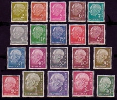 177-196 Heuss I, 20 Werte Kpl. Satz Postfrisch / ** / MNH - Unused Stamps