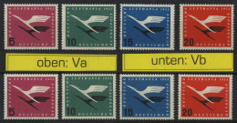 205-208 Lufthansa - Je Ein Satz Mit Wasserzeichen WZ Va Und Vb ** - Unused Stamps