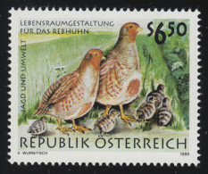 2281 Jagd Und Umwelt, Lebensraumgestaltung, Rebhühner Mit Jungen, 6.50 S, ** - Unused Stamps