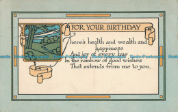 R000896 Greeting Postcard. For Your Birthday. Davis. 1916 - World