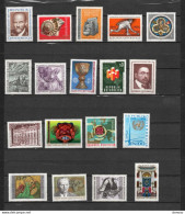 AUTRICHE 1976 18 Timbres Différents Yvert 1338-1347 + 1350 + 1360-1365 + 1367 NEUF** MNH Cote 19,85 Euros - Unused Stamps