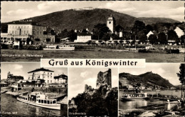 CPA Königswinter Am Rhein, Gesamtansicht, Petersberg, Drachenfels, Europäischer Hof, Fähre - Other & Unclassified