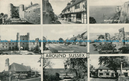 R000580 Around Sussex. Multi View. Valentine. Silveresque. 1963 - World