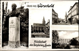 CPA Burscheid, Denkmal Zuccalmaglio, Realschule, Hauptstraße, Evangelische Kirche - Other & Unclassified