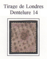 N° 21B OBLITERE LOSANGE DE POINTS - 1865-1866 Perfil Izquierdo