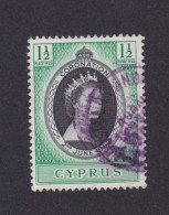 CYPRUS QEII APOSTOLOS ANDREAS MONASTERY RURAL POSTMARK IN PURPLE - RARE - Cyprus (...-1960)