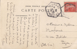 FINISTERE CP 1909 MORGAT RECETTE AUXILIAIRE RURALE PETIT VILLAGE DE PECHEUR SUR LA COMMUNE DE CROZON - 1877-1920: Semi-Moderne