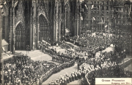 CPA Köln Am Rhein, Dom, Ausgang, Prozession 1909 - Other & Unclassified