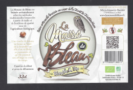 Etiquette De Bière Blanche  -  La Mousse De Bleau -  Brasserie Bacotte  à  Bois Le Roi  (77) - Birra
