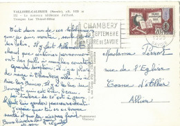 FRANCE CARTE 20F CHAMBERY ( SAVOIE ) POUR COSNE ( ALLIER ) DE 1959 LETTRE COVER - 1921-1960: Modern Period