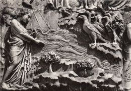 CARTOLINA  C15 ORVIETO,TERNI-DUOMO-LA CREAZIONE DEGLI UCCELLI E PESCI-STORIA-MEMORIA,CULTURA,RELIGIONE,VIAGGIATA 1957 - Perugia