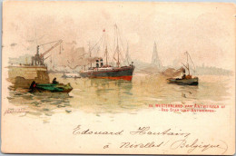 RED STAR LINE , SS. Westernland Van Antwerpen Af, Aquarel By H. Cassiers, Kensington Series - Steamers