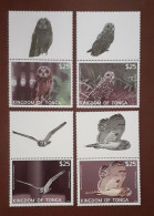Tonga 2012 - Fauna , Birds , Owls , 4 Values With Vignettes ,  Perforated , MNH,Mi.1793-1796 - Tonga (1970-...)