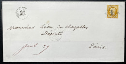 N°13 10c BISTRE NAPOLEON / STASBOURG POUR PARIS / 11 MARS 1854 / LSC / ARCHIVE DE CHAZELLES - 1849-1876: Période Classique