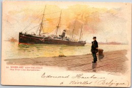 RED STAR LINE - Antwerpen, 1900 SS. Noordland Voor Aanleggen, Aquarel By H. Cassiers, Kensington Series - Paquebots