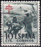 1951 - ESPAÑA - PRO TUBERCULOSOS - NIÑOS EN LA PLAYA ( SOROLLA ) - EDIFIL 1104 - Gebraucht