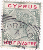 CYPRUS QV MORPHOU  A  SQUARED CIRCLE RURAL POSTMARK - Chipre (...-1960)