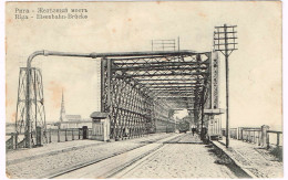 RIGA 1918 Eisenbahn-Brücke - Lettonia