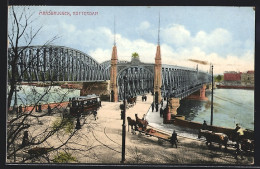 AK Rotterdam, Maasbruggen, Strassenbahn  - Tramways