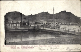 CPA Königswinter Am Rhein, Neue Dampffähre, Drachenfels - Autres & Non Classés