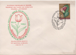 Yugoslavia, 400th Ann. Of The Transport Of The First Tulips On The Route Rotterdam - Maribor - Istanbul FD PTT Slovenia - Storia Postale