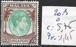 SINGAPOUR 20B Oblitéré Côte 5.75 € - Singapour (...-1959)