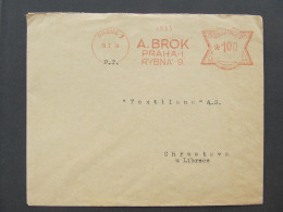 BRIEF Praha 1 A. Brok 1934  Frankotyp Frankotype Postfreistempel  /// P9491 - Storia Postale