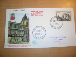 Enveloppe FDC 1er Jour FRANCE UZES 1957 - 1950-1959