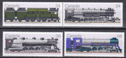 Canada Kanada 1986 - Mi.Nr. 1018 - 1021 - Postfrisch MNH - Eisenbahnen Railways Lokomotiven Locomotives - Eisenbahnen