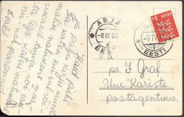 Estonia Postcard Mailed Viljandi To Abja 1930 - Estonia
