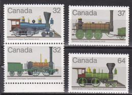 Canada Kanada 1983 - Mi.Nr. 893 - 896 - Postfrisch MNH - Eisenbahnen Railways Lokomotiven Locomotives - Eisenbahnen