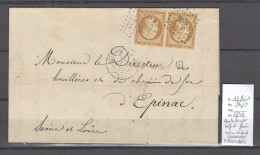 France - Lettre Ambulant Belfort - Paris 1859 - IDENTIFIEE DE FRAISANS - Saone Et Loire - Poste Ferroviaire