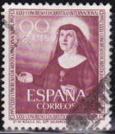 1952 - ESPAÑA - XXXV CONGRESO EUCARISTICO INTERNACIONAL EN BARCELONA - STA Mª MICAELA - EDIFIL 1116 - Used Stamps