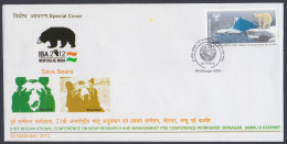 Inde India 2012 Special Cover Bear Research And Management, Bears, Wildlife, Wild Life, Animal, Pictorial Postmark - Cartas & Documentos