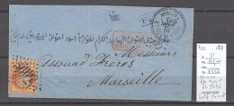 France - Lettre - MERSINA - BFE TURQUIE - 1868 - Yvert 31 Et Cachet Type 22 - 1849-1876: Periodo Clásico