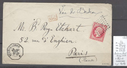 France - Lettre Buenos Ayres - Argentine - 1868 - Yvert 24 + Ancre - Schiffspost