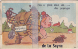 CPA A SYSTEME '' J'EN AI PLEIN MON SAC DES PAYSAGES '' DE LA SEYNE - La Seyne-sur-Mer