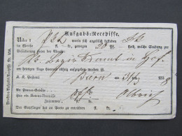 REZEPISS Bärn Moravský Beroun - Hof Dvorce Bruntál 1858  /// P9458 - ...-1850 Préphilatélie