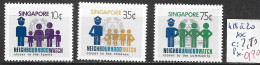 SINGAPOUR 418 à 20 ** Côte 2.80 € - Singapour (1959-...)