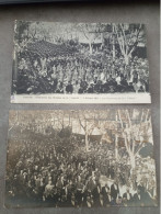 LOT DE 1 CPA ET 1 CARTE PHOTO TOULON Funérailles Des Victimes De La Liberté 3 Octobre 1911 Les Survivants Et Officiels - Oorlog 1914-18