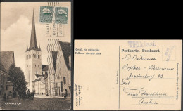 Estonia Tallinn Postcard Mailed To Austria 1921. 2x 25p Rate - Estonia