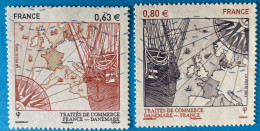 France 2013 : 350e Anniversaire Du Traité D'Amitié Et De Commerce Entre La France Et Le Danemark N° 4817 à 4818 Oblitéré - Used Stamps