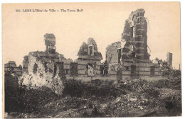 MILITARIA 62 PAS DE CALAIS LENS APRES LES BOMBARDEMENTS DE LA GUERRE 14/18 : L'HÔTEL DE VILLE THE TOWN HALL - Guerre 1914-18