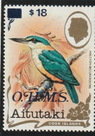 Aitutaki 1990 - Fauna , Birds , Overprint O.H.M.S. , Perforated , MNH, Mi.D41 - Aitutaki